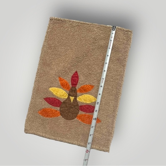 Lot/2 𝑯𝒂𝒏𝒅𝒎𝒂𝒅𝒆 Thanksgiving Turkey Hand Towel 🎁 - Picture 9 of 12